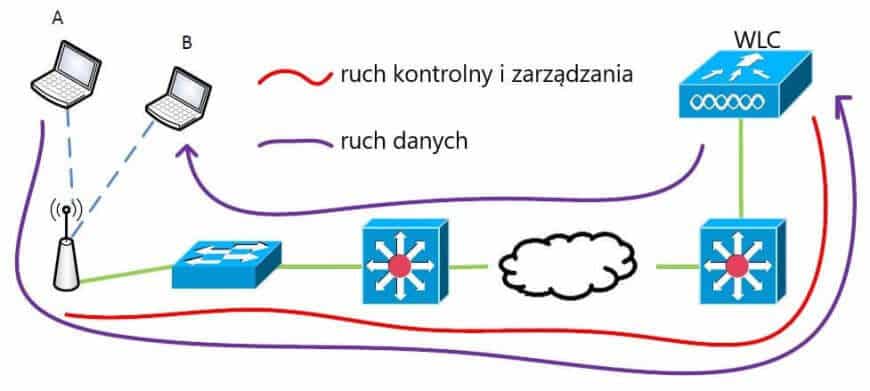 Przepływ ruchu w trybie Local Mode