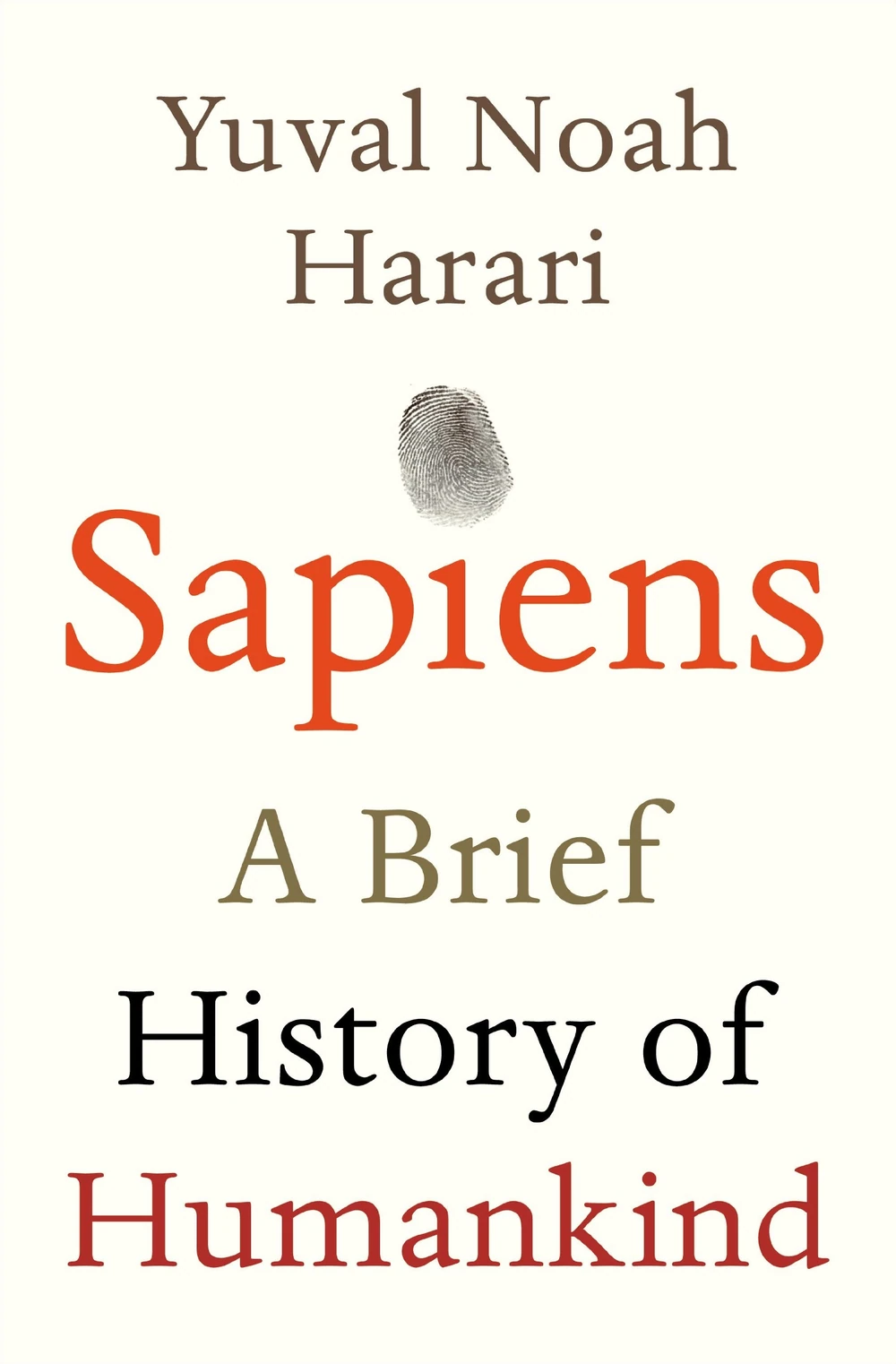 Okładka: Sapiens — Yuval Noah Harari
