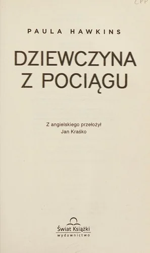 Okładka: Dziewczyna z pociągu
