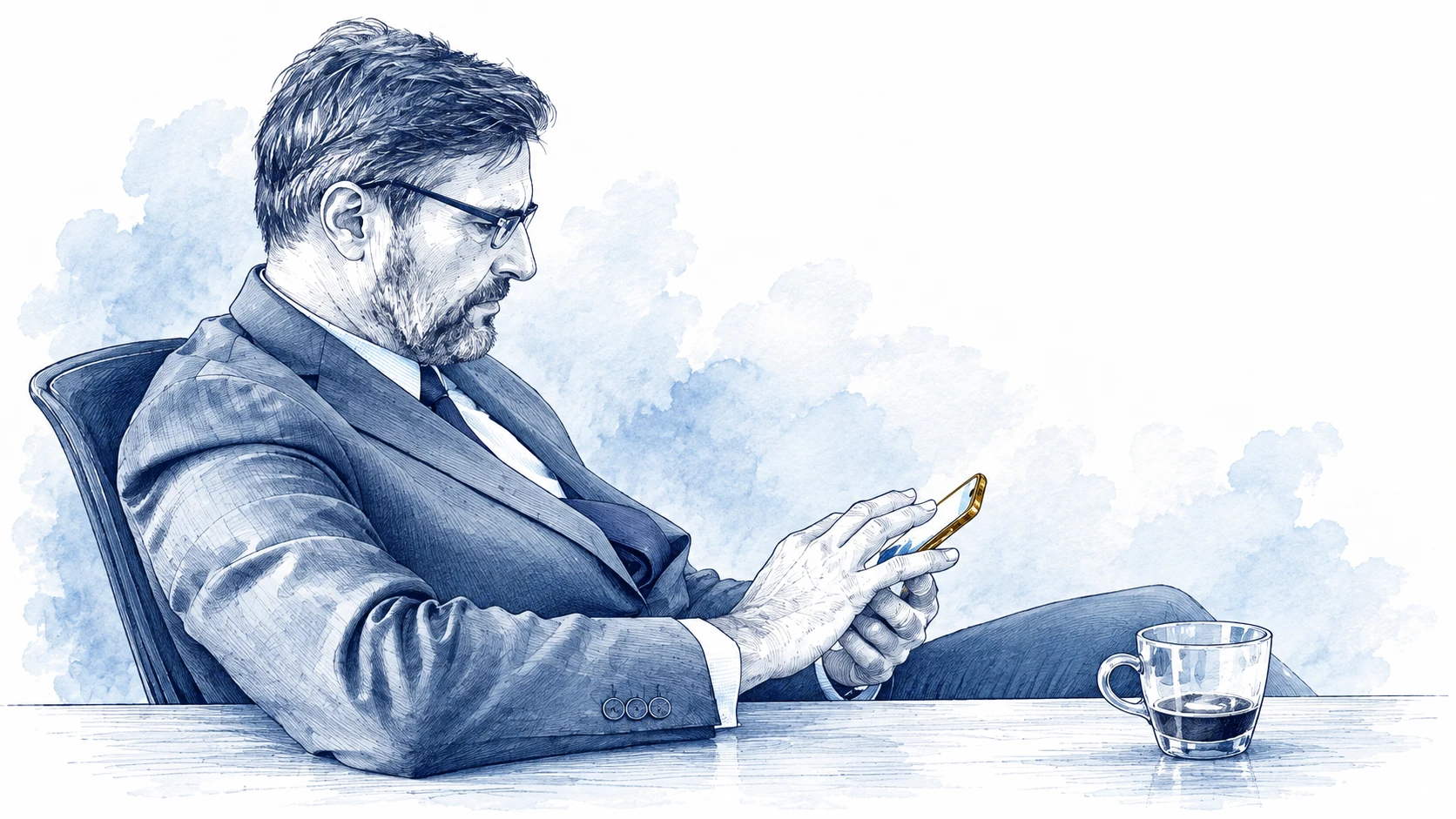 Ilustracja tuszem i akwarelą na podstawie oryginalnej okładki: Wi-Fi CERTIFIED Enhanced Open & Easy Connect