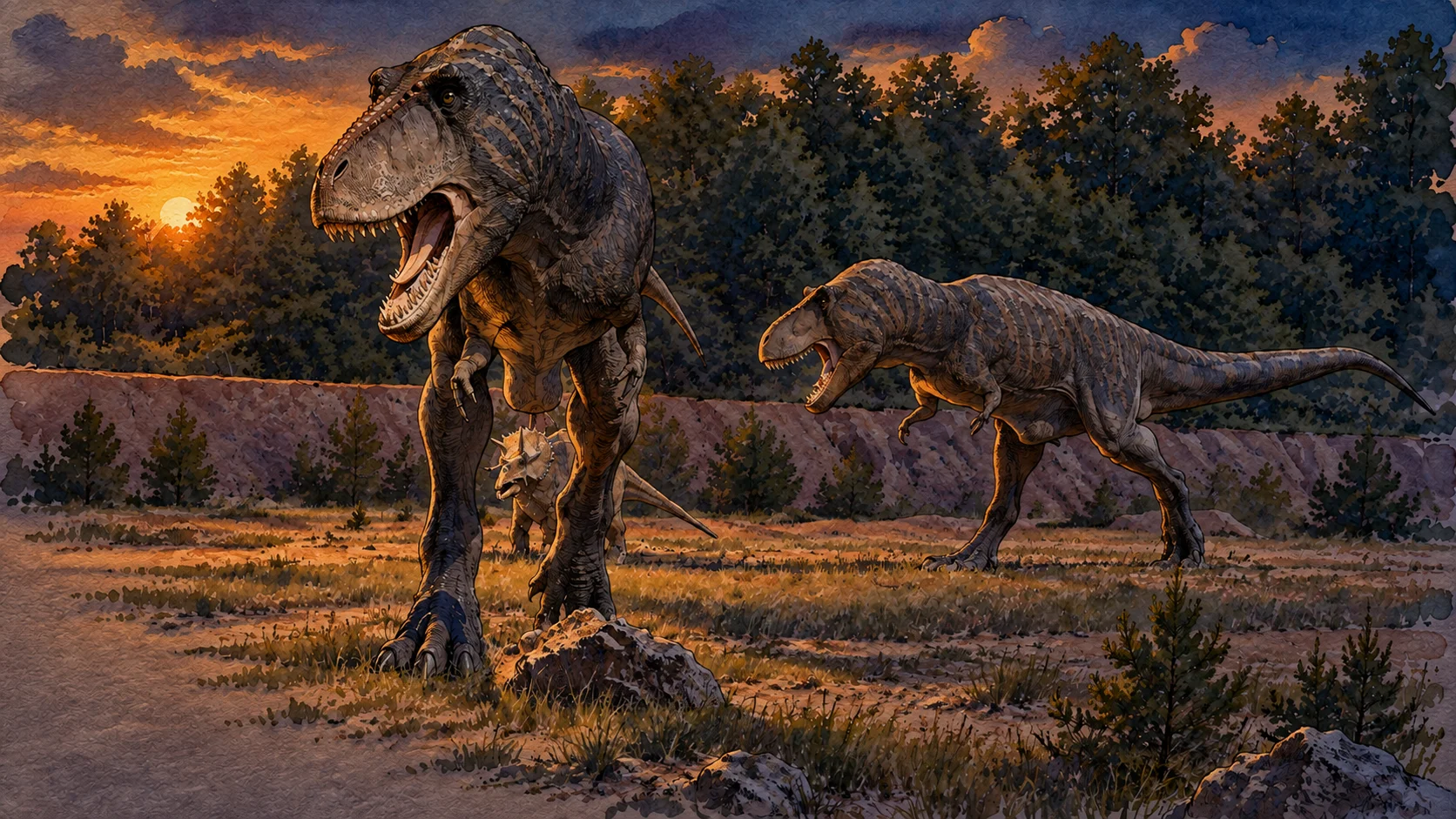 Historia standardów Wi-Fi — ilustracja tuszem i akwarelą