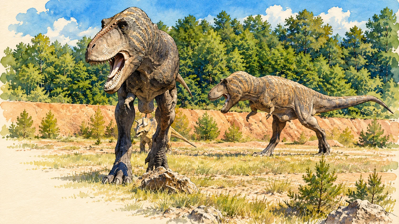 Historia standardów Wi-Fi — ilustracja tuszem i akwarelą