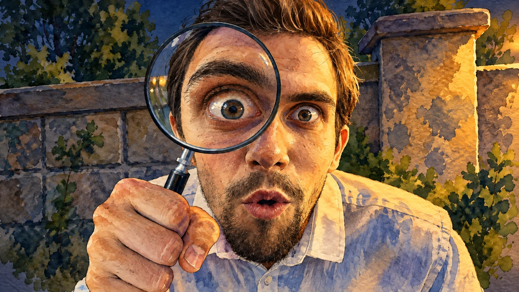 Ilustracja tuszem i akwarelą na podstawie oryginalnej okładki: Obalamy mity ze świata Wi-Fi