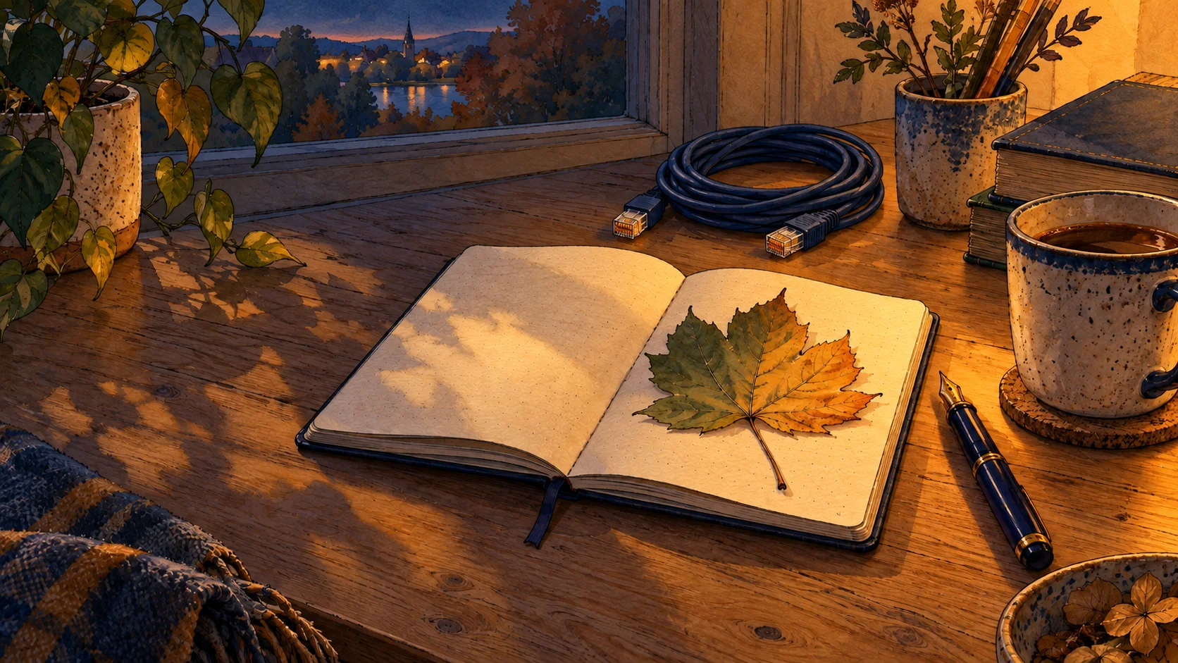 Podsumowanie miesiąca – wrzesień 2018 — ilustracja tuszem i akwarelą